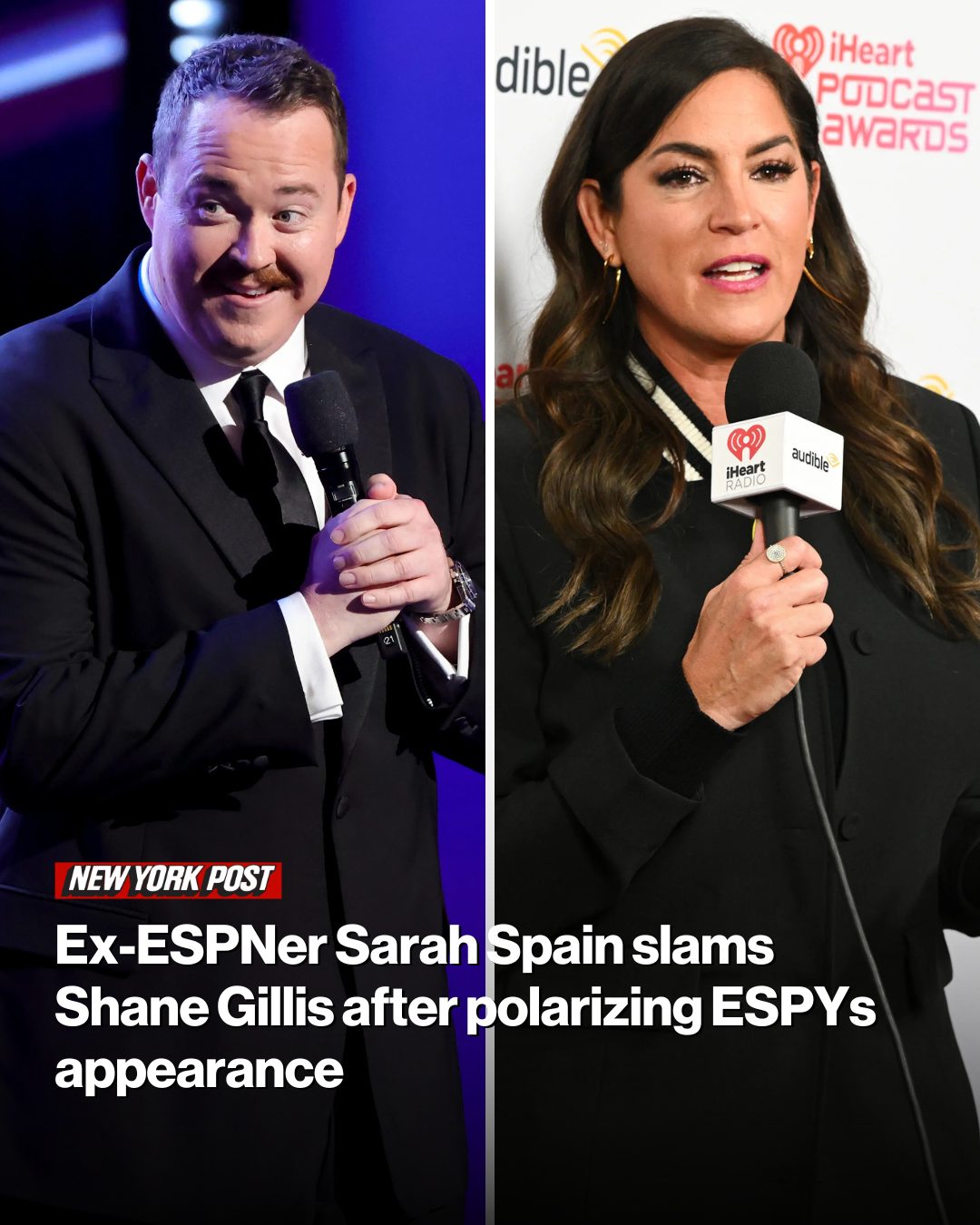 Ex-ESPNer Sarah Spain slams Shane Gillis after polarizing ESPYs appearance