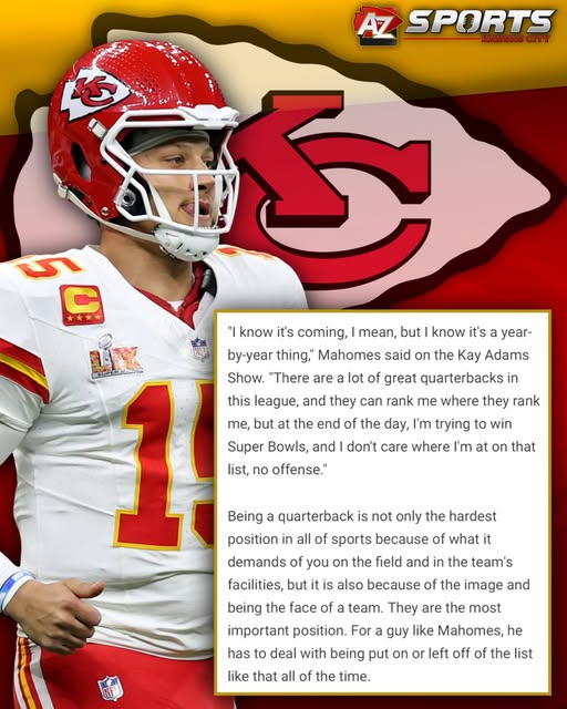 ST Patrick Mahomes leaves no doubt about what matters most to him 🗣️ ST