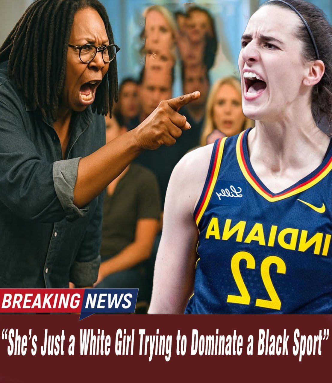 Whoopi Goldberg Blasts Caitlin Clark on Live TV: “She’s Just a White Girl Trying to Dominate a Black Sport—and It’s Not Working.SH