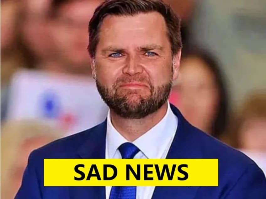 JD Vance with tears in their eyes make the sad announcemen.SH