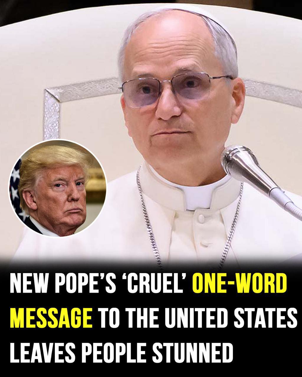 Pope’s one-word message to the United States goes viral.SH