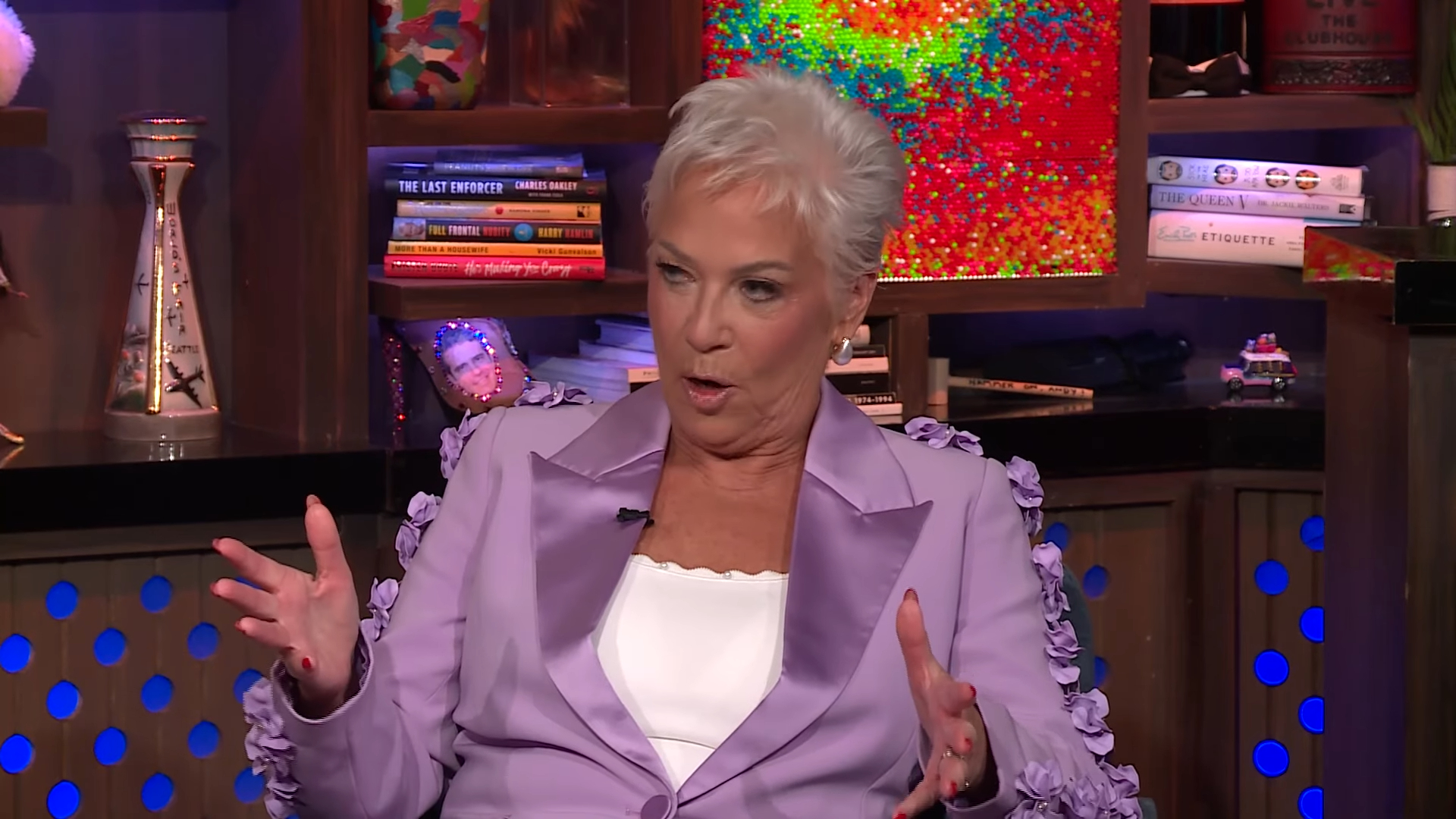 Denise Welch on Watch What Happens Live.