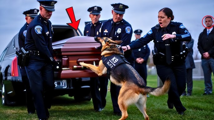 The K9 Dog Wouldn’t Stop Barking at the Casket—When They Opened It,  Everyone Froze