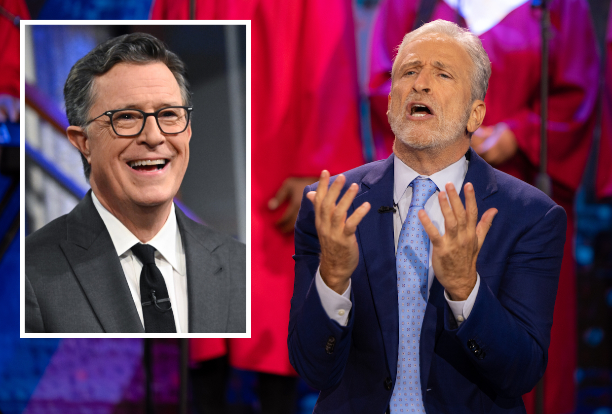 Jon Stewart lên tiếng về việc hủy bỏ chương trình "Late Show" của Stephen Colbert